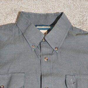Cody James LS grey button front shirt size 2XT